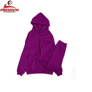 Custom Design Ladies Solid Color Prints Tracksuits Winter Heavyweight Cotton Tracksuit for Women - Product Image 5
