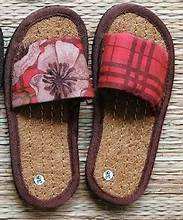 Zapatillas de hotel de fibra de viscosa desechables blancas biodegradables ecológicas recicladas RPET, suela de coco - Product Image 4