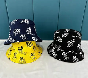 Nouveau coton polyester mode porter des casquettes pare-soleil crème solaire logo personnalisé seau pêcheur chapeau large bord seau chapeau pour femme - Product Image 3