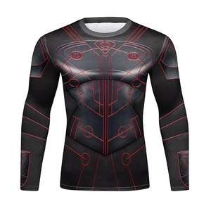 2025 Design Elasticity Muay Thai Mma Bjj Jiu Jitsu <b>Rashguard</b> Men's Compression Workout Fitness Kickboxing Clothing - Product Image 4