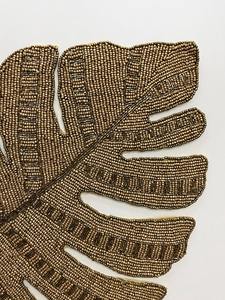 Luxury <b>Silver</b> Seed Bead Handmade Embroidery Solid Eco-Friendly Designer <b>Coaster</b> <b>Placemats</b> for Home Wedding Hotel Use India - Product Image 6