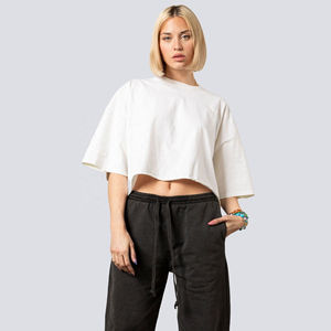 Top Corto Unisex de Alta Calidad, Bonito y Transpirable, para Yoga, Verano, Mangas Cortas, con Impresión de Logotipo Personalizado, Venta al Por Mayor - Product Image 3