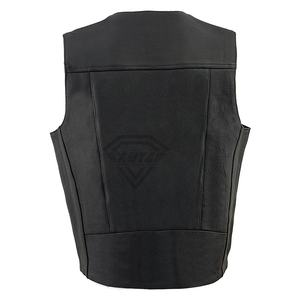 Chaleco de cuero funcional sin mangas para hombre, estilo urbano, equitación occidental, moda y viajes informales - Product Image 3