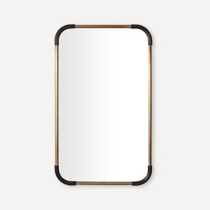 Stylish <b>Vintage</b>-Inspired Geometric Rectangular <b>Mirror</b> with Modern <b>Art</b> <b>Deco</b> Frame for Wedding Decorations - Product Image 1