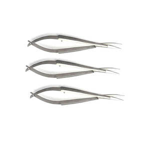 Ciseaux Vannas en acier inoxydable avec logo personnalisé de haute qualité Poignée à ressort manuelle Utilisation chirurgicale Durable Réutilisable Garantie de 2 ans - Product Image 2