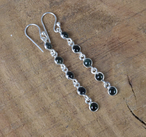 Usine directe Tourmaline verte 925 en argent Sterling fait à la main pierre précieuse naturelle Long crochet goutte balancent bijoux octobre pierre de naissance - Product Image 4