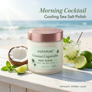 <span class=keywords><strong>Gommage</strong></span> corporel OEM Coco Citron Menthe au sel marin, exfoliant pour peaux grasses et mixtes, vente en gros 250g, marque privée - Product Image 3