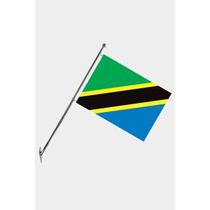 Ensemble de mât de drapeau télescopique mural pour drapeaux et bannières, fabriqué en polyester durable avec des graphiques imprimés numériquement - Product Image 1