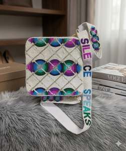 Bolsos de mano bordados con cuentas para mujer, carteras coloridas, bolsos cruzados de moda, bolsos de hombro con cuentas personalizados al por mayor - Product Image 1