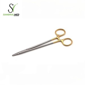 A + Calidad Premium 20cm Instrumentos quirúrgicos generales Grado médico Acero inoxidable alemán TC Crile Portaagujas de madera Manual ISO - Product Image 4