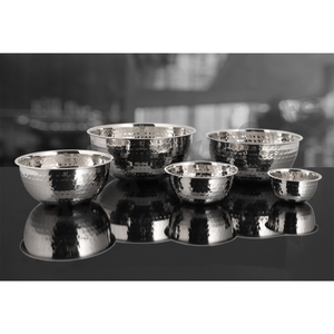 Bol de stockage martelé en métal de qualité supérieure fait à la main essentiel écologique pour une utilisation de mélange de cuisine - Product Image 1