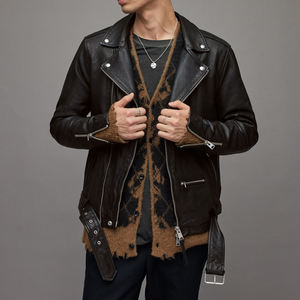 แจ็กเก็ตขี่มอเตอร์ไซค์หนังวัวของผู้ชายปรับแต่งได้สไตล์ไฮสตรีทผ้าใบให้ความอบอุ่นกันลมกันน้ำใช้กลางแจ้งฤดูหนาว2023 - Product Image 5