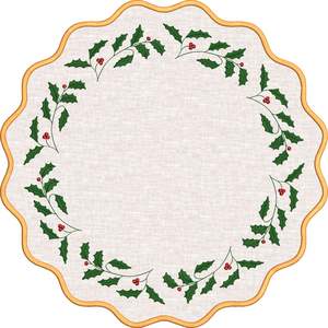 Sets de table en lin cousus à la main travaux brodés qui mettent en valeur l'artisanat et ajoutent de la chaleur aux expériences de repas en famille - Product Image 1