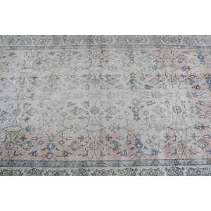 พรมตุรกี, พรมปูพื้นขนาด 4.7x8 ฟุต, พรมขนสัตว์สีขาวน้ำเงิน - Product Image 5