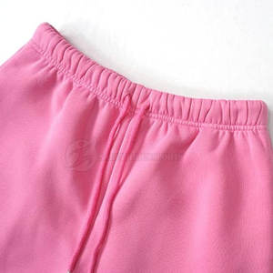 2023 XS tamaño de alta calidad de las mujeres Casual Sudadera con capucha pantalones cortos conjunto transpirable tejido polar cordón personalizado diseño sólido hasta la rodilla - Product Image 4