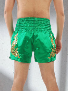 Pantalones cortos de kick boxing de competición con logotipo personalizado Muay Thai, pantalones cortos de boxeo MMA en blanco al por mayor para hombres en tela de poliéster - Product Image 6