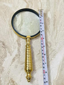 Loupe en laiton maritime antique vintage Poignée en résine robuste Artisanat en métal - Product Image 3