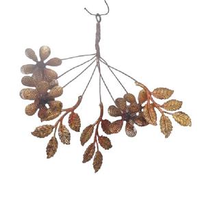 Ramo colgante decorativo de Navidad de Metal, ramo de hojas galvanizadas hechas a mano para decoración colgante Interior del hogar - Product Image 2