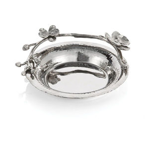 Bol de service de collations en aluminium décoratif floral élégant Pièce maîtresse d'accent parfait pour la décoration de votre table à manger - Product Image 5