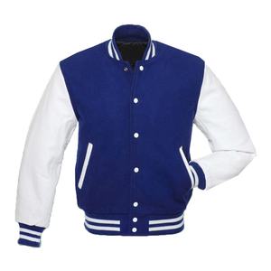 Venta al por mayor de chaqueta de invierno de los hombres de pie de cuello alto de cuero Letterman Varsity chaquetas de gran tamaño varios colores - Product Image 4