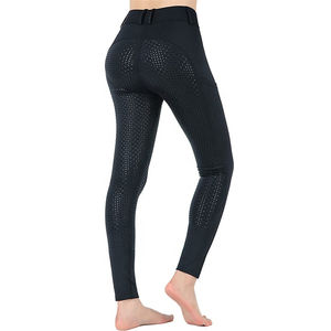 Ropa deportiva con logotipo personalizado, pantalones de nailon elásticos transpirables, excelentes mallas de silicona para montar a caballo - Product Image 6