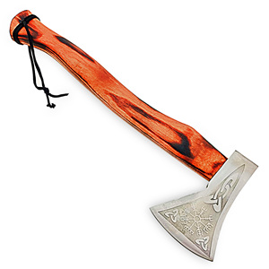 Hacha Tomahawk Industrial de Acero de Damasco de Primera Calidad, Personalizada al por Mayor, Servicio OEM ODM, Mango de Madera, para Campamento al Aire Libre - Product Image 2