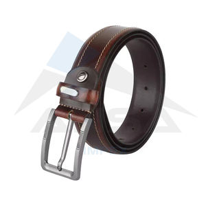 Cinturones con logotipo impreso personalizado de OEM para hombre Hebilla de cobre de piel de vaca de alta calidad Nuevo diseño Ansa Impex Tamaños personalizables a la medida - Product Image 2