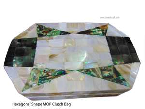 กระเป๋าคลัทช์โบฮีเมียนทำมือสไตล์โบโฮสำหรับสุภาพสตรีชุดของขวัญแต่งงานแฟชั่นทำจากโลหะมุก - Product Image 4