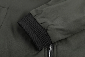 Venta al por mayor de nuevas chaquetas de invierno personalizadas para hombre estilo bombardero caqui cuello Ban cremallera completa multi-bolsillos tela de lana al aire libre informal - Product Image 3