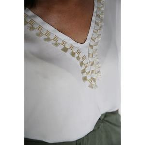 Blusa de tormenta de rayón para mujer, viscosa bordada con flores, larga, informal, estilo occidental, tallas XXL XL para ocasiones de primavera, verano y otoño - Product Image 1