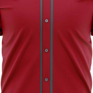 Maillot de baseball unisexe de haute qualité pour hommes, couleur unie, sublimation, broderie, uniforme d'équipe pour adultes, polyester respirant - Product Image 2