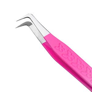 Pince à épiler pour extensions de cils en volume russe, KHADMI IMPEX, pointe en fibre, pince à épiler pour cils droits et courbés et en volume - Product Image 1