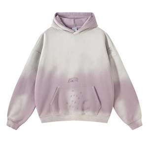 Sudadera con capucha lavada con piedra en blanco Sudadera con capucha lavada con ácido personalizada Sudadera con capucha lavada con serigrafía Tasa de venta completa - Product Image 5