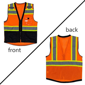 เสื้อกั๊กนิรภัยสะท้อนแสงสำหรับผู้ชายเสื้อกันลมใส่ทำงานสวมใส่สบายดีไซน์ทันสมัย - Product Image 2