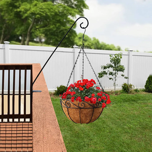 <b>Garden</b> decor coconut <b>liner</b> with metal hanging basket cheapest price round coco coir planter <b>liners</b> - Product Image 4