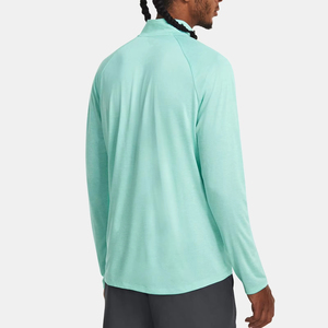 Sweat-shirt à manches longues avec fermeture éclair 1/4 pour homme, logo personnalisé, pour la salle de sport, l'entraînement physique, la course à pied - Product Image 2