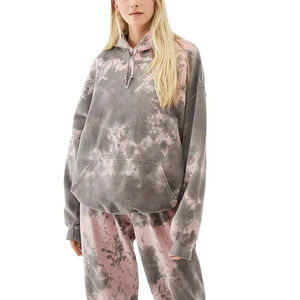 Sudadera con capucha de manga larga de algodón 100% para mujer Logotipo personalizado Sudaderas de temporada de invierno holgadas con logotipo frontal - Product Image 2