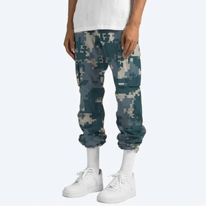 Pantalon cargo décontracté pour hommes pantalon de survêtement avec cordon de serrage pantalon tactique multi-poches pantalon de survêtement décontracté 100% coton RRI-MDJ-25 - Product Image 1