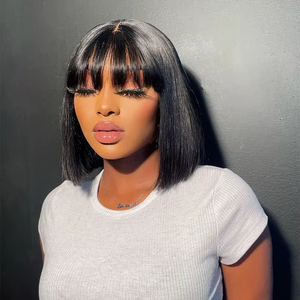 วิกผมบ็อบผมหน้าม้าผมแท้วิกผมคนผมดิบเวียดนามยาวนุ่มลื่นไม่มีเส้นผมดูเป็นธรรมชาติ - Product Image 3