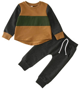 Ensemble de vêtements d'été pour garçon style enfant, tissu polaire décontracté, motif géométrique, service OEM, prix d'usine, installations en gros - Product Image 3