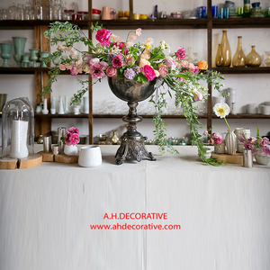 Base de Pedestal de Metal Cromado de Alta Calidad para Centro de Mesa de Boda, Diseño Moderno para Cocina - Product Image 4