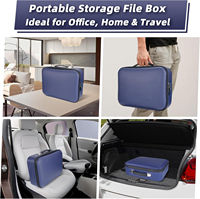 Petite valise rigide portable avec serrure, résistante à l'eau, organiseur de fichiers, sac ignifuge en EVA, étanche, pochette de sécurité pour documents et argent