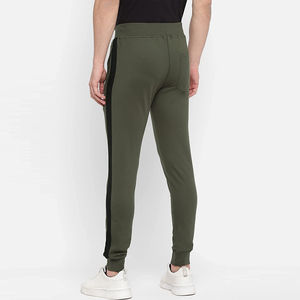 Pantalon de survêtement 100% coton pour hommes personnalisé pantalon d'entraînement mi-taille en éponge française avec poches d'impression décontractées tissées élastiques pantalon de survêtement - Product Image 4