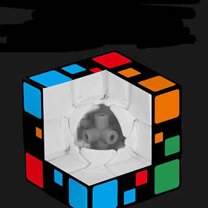 Mini cube magique, jouet éducatif DIY, puzzle en bois avec peinture couleur en relief pour garçons et filles, forme carrée, emballé dans une boîte - Product Image 4
