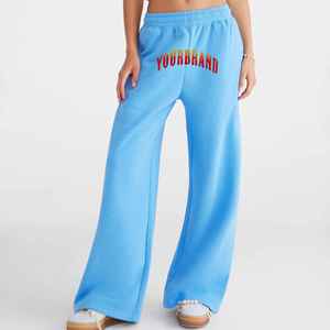 Pantalones Deportivos de Pierna Ancha para Mujer, Estilo Urbano, Transpirables, de Mezcla de Poliéster/Algodón Ecológicos, Ligeros, para Invierno 2025 - Product Image 3