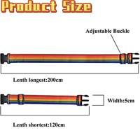 Sangle de bagage, ceinture de bagage pour valise, approuvée par la TSA, ceinture de voyage réglable, sangle de sécurité, connecteur, maintien de la valise ensemble, boucle