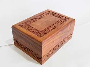 Personalized Handmade Rosewood Urn for Human <b>Ashes</b> Wooden Box Cremation Wooden Urn Large Wooden <b>Keepsake</b> Box - Product Image 5