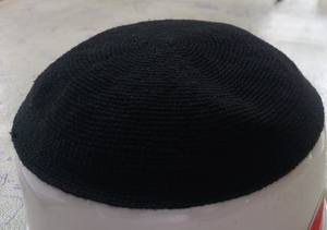 Kippa juive en coton 100% fait main, de qualité d'exportation, noir, toutes tailles, personnalisable en couleur et en design, réglable - Product Image 5