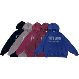 เสื้อฮู้ดไหมพรมโอเวอร์ไซส์แบบยูนิเซ็กซ์ ขายส่ง สไตล์ลำลอง สตรีทแวร์ สำหรับฤดูหนาว ซับในระบายอากาศดี พิมพ์ลายปัก ดีไซน์สั่งทำพิเศษ - Product Image 6