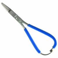 Ciseaux à moufles en acier inoxydable, pinces de montage de mouches de couleur personnalisée pour la pêche en ruisseau, durables et portables pour usage extérieur